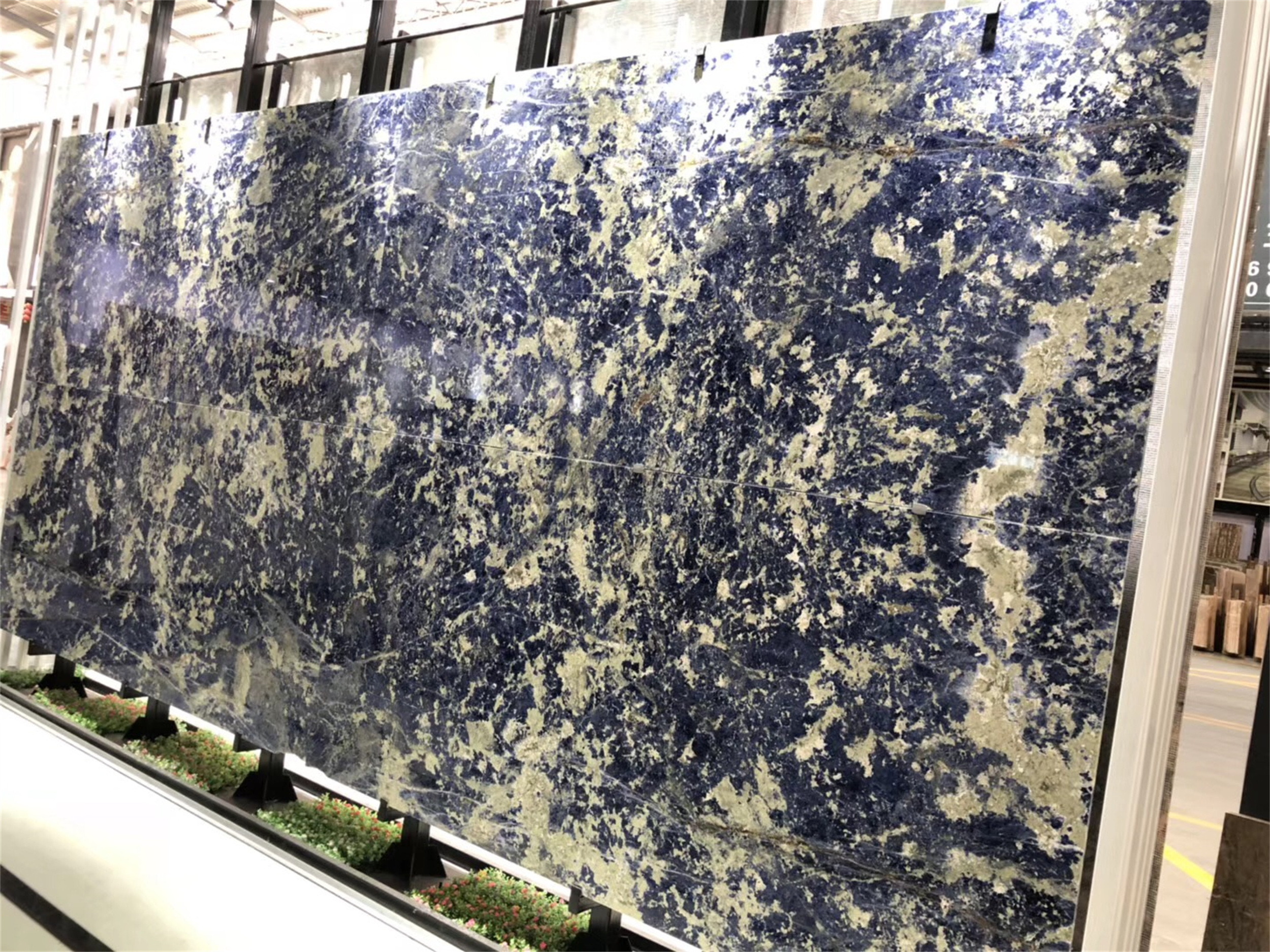 Natural Famous Blue Luxury Marble Azul Bahia Composite Wall Cladding Laminated Panel Flooring Cover Slab Pattern Tiles