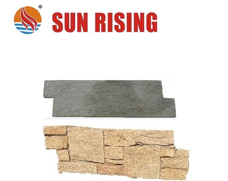 Factory Directly Yellow Color Cement  Wall Stone Panel,Concrete Ledge Stone