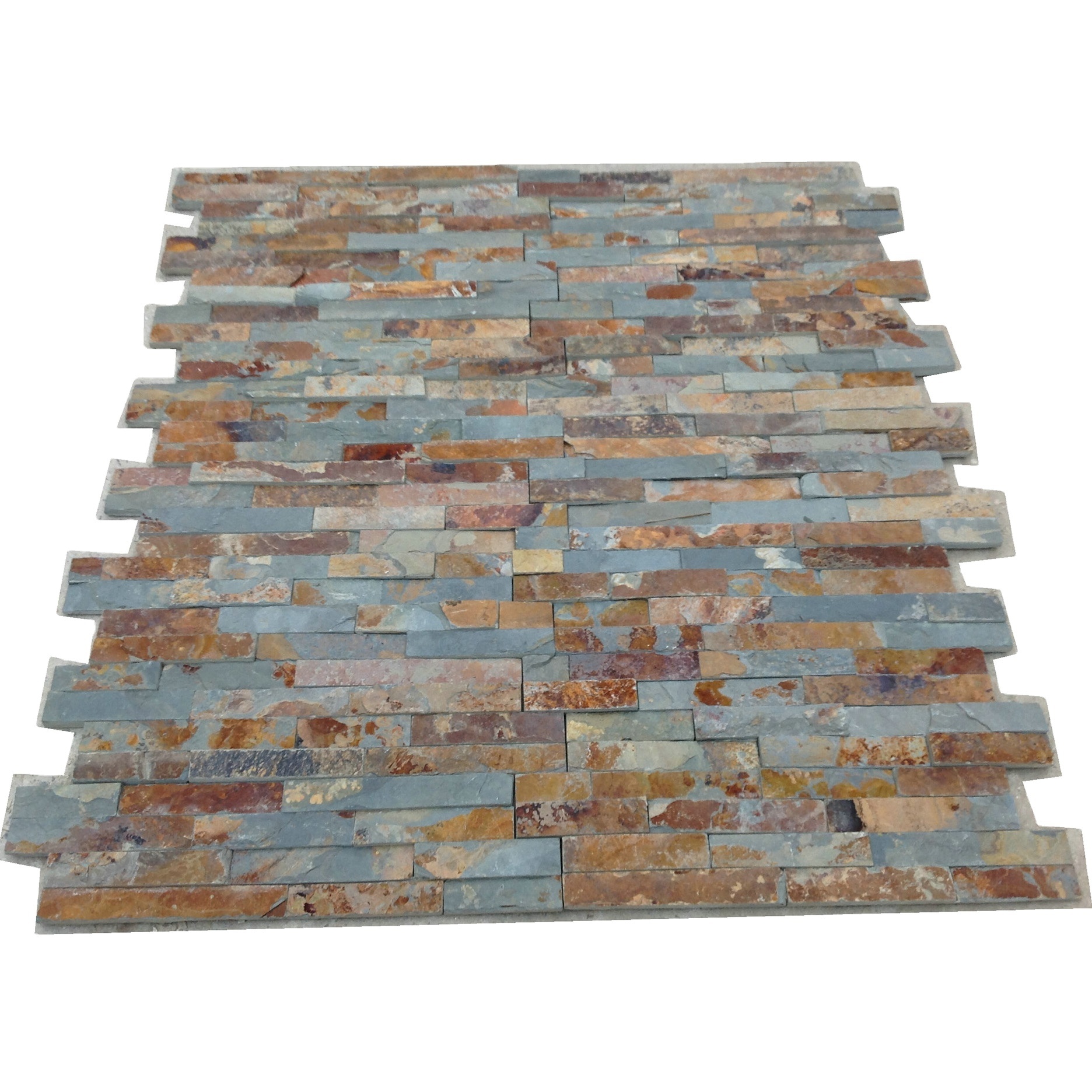 Exterior Slate Tiles Wall Panel Thin Natural Slate Veneer Rusty Slate Culture Stone Cladding for  Wall