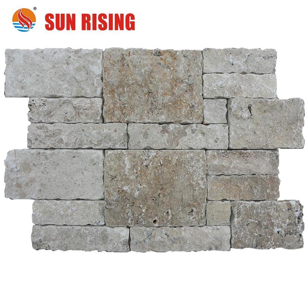 Tumbled Castle Stone Natural Limestone Ledge Stone Panel For Outdoor Wall Stone