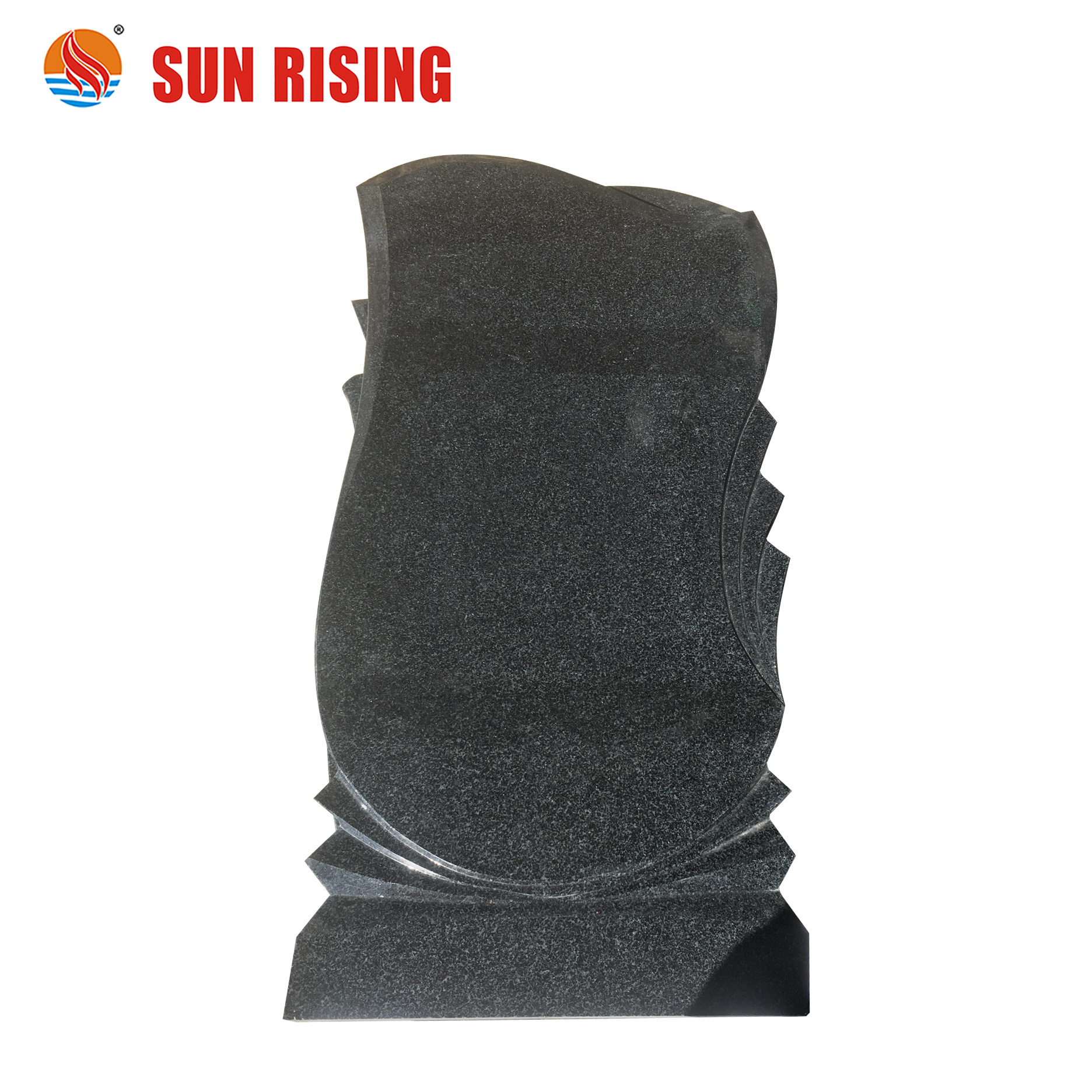 Wholesale Natural Black Stone  Tombstones and Monuments China Black Granite Headstone Granite Monument for Grave Cemetery