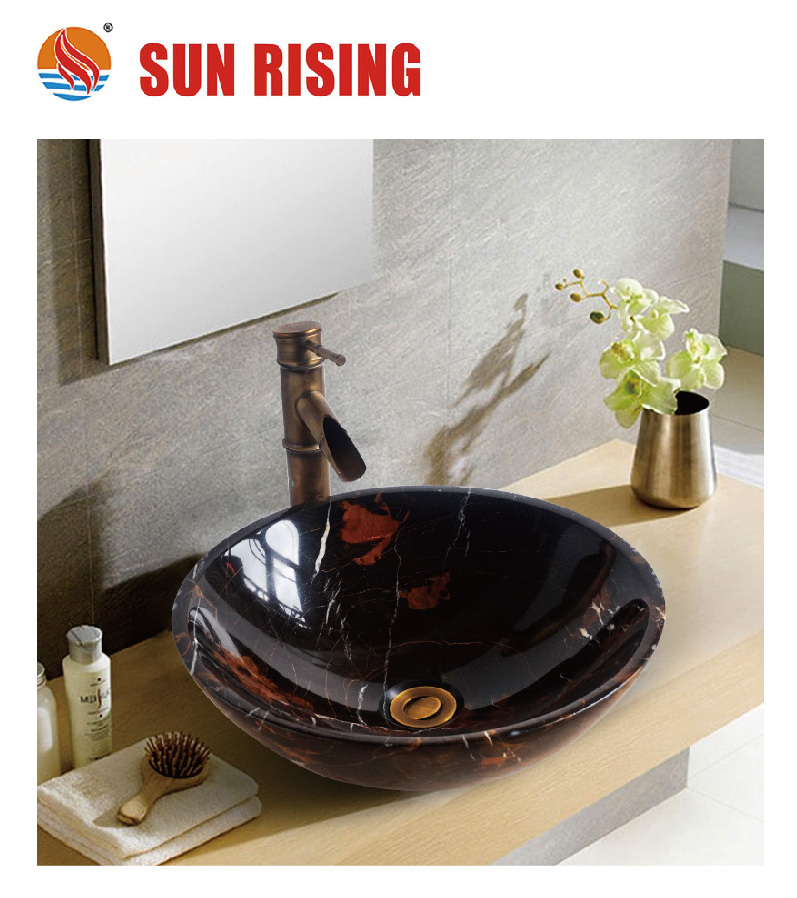 Customized Natural Marble Stone Wash Basin For Bathroom Decoration