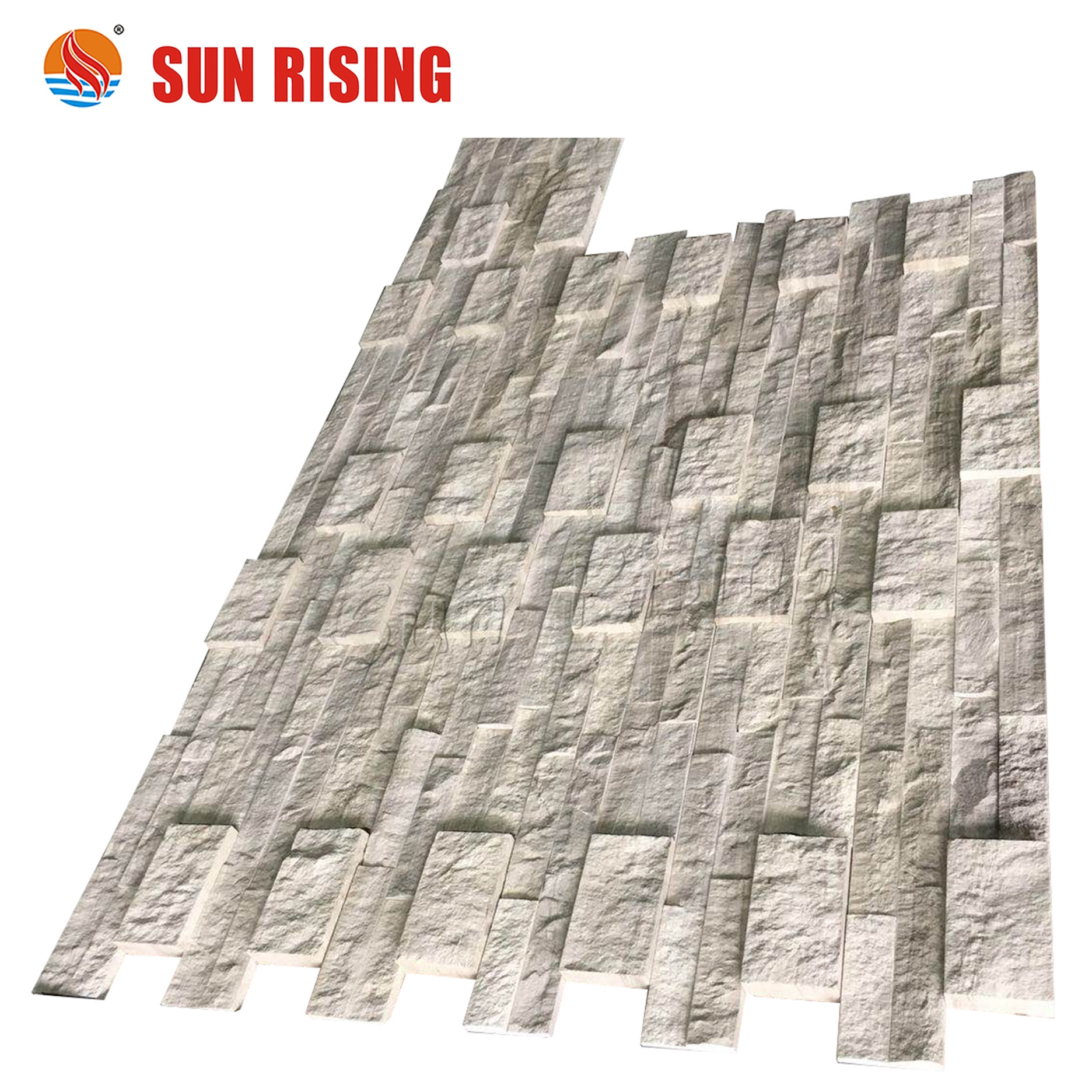 Natural Split White Wooden Marble Wall Stone Cladding Ledge Stone for sales