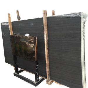 New Arrival  Black Wood Grainy  Marble Slab And Tile  On Sale