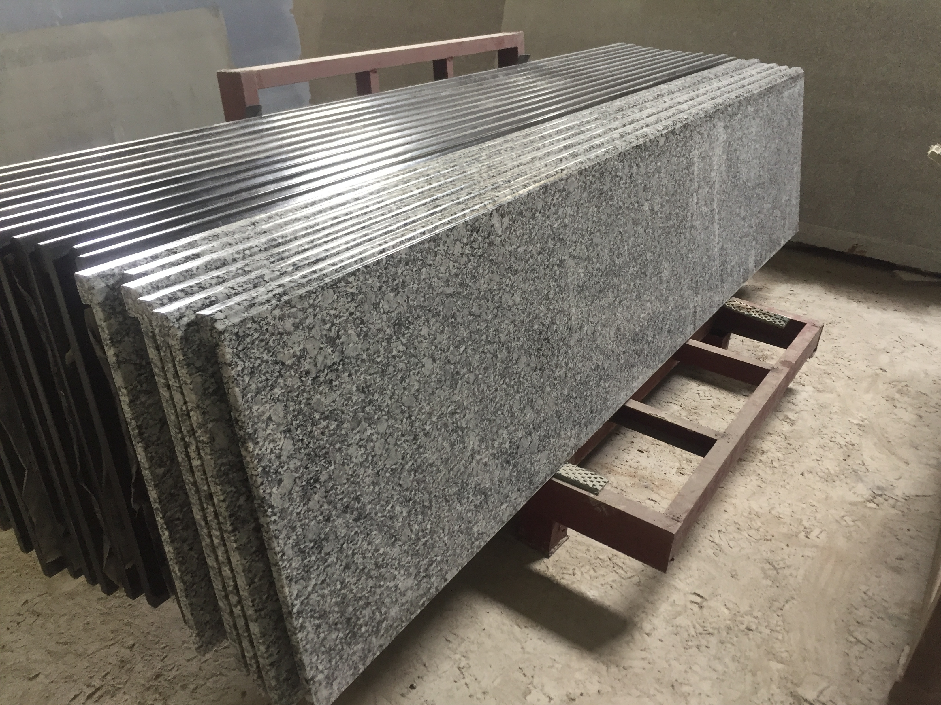 Natural Grey Granite Customer's request Cut To Standard Size Composite Tiles Outside Palisades Fence Balustrade Slab Tiles