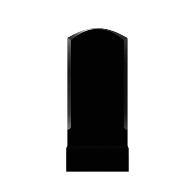 Customized Upright Tombstone European Style Headstone Natural Stone Gravestone Black Granite Monument for Grave