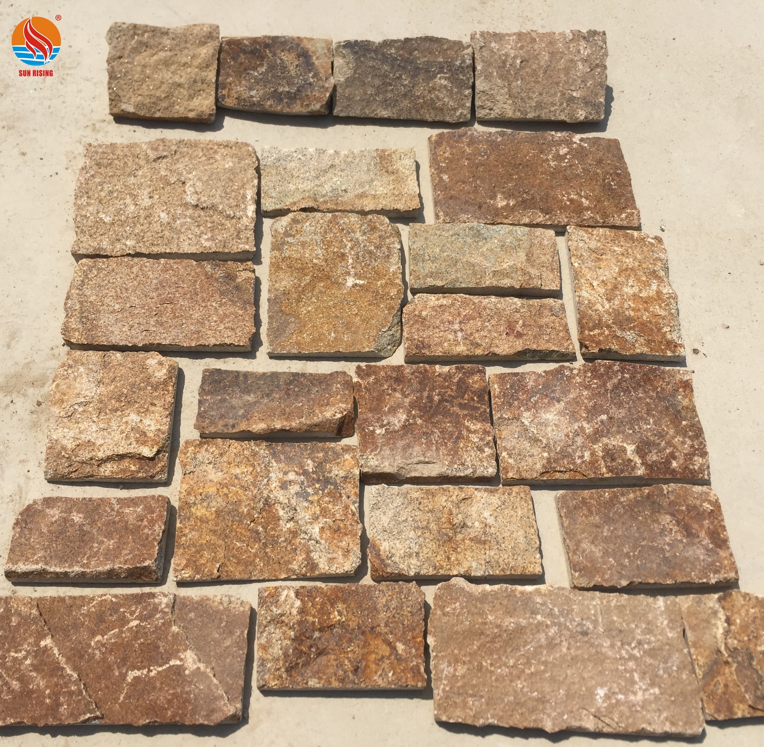 Natural Rusty Slate Stacked Stone,Loose Stone Veneer For Wall Stone Panel