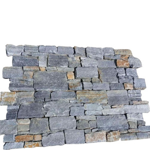 Natural Cement Wall Cladding Blue Quartzite Stone Panel