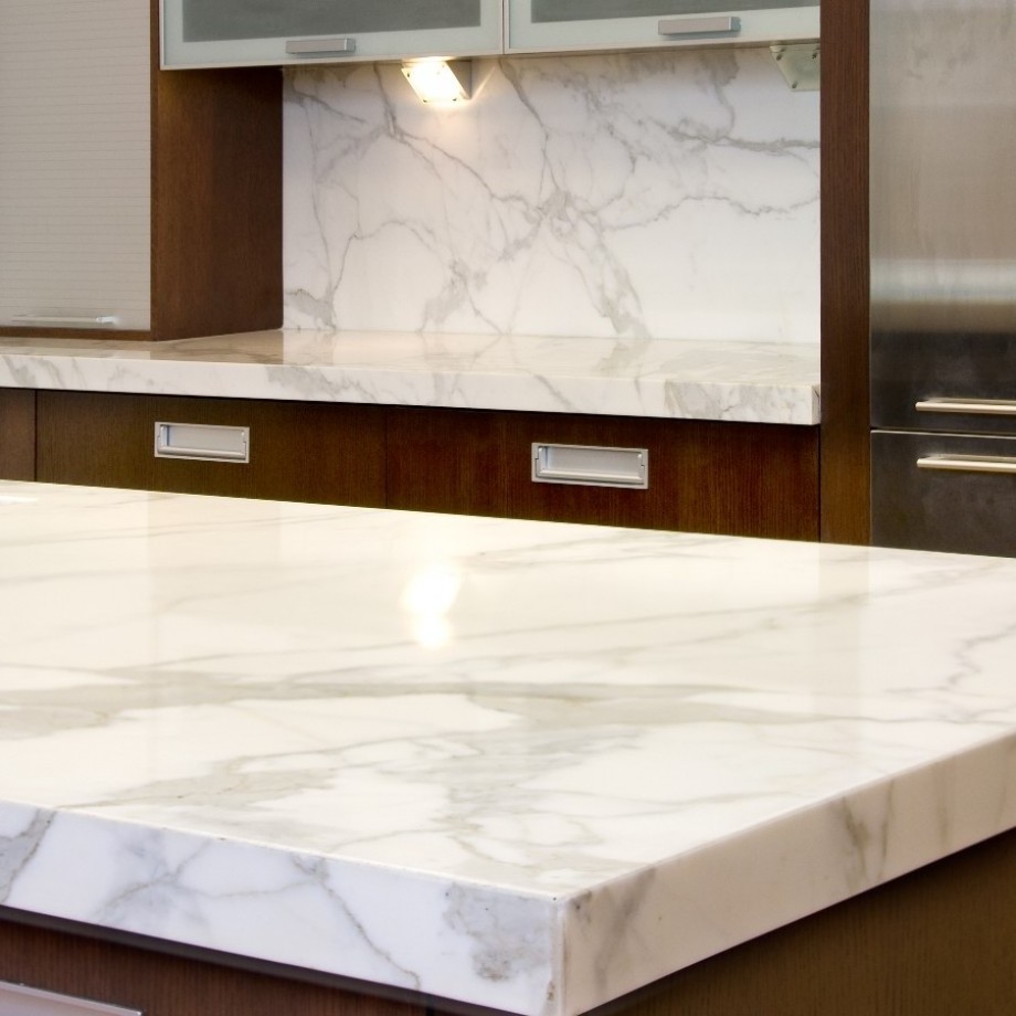 Custom Design Top Quality Natural White Marble Kitchen Countertop With Free Drawing