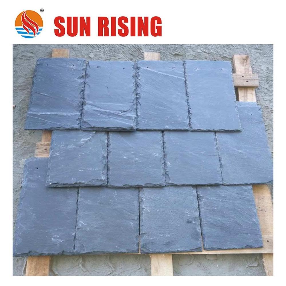 Natural Black Slate Roof Tile On Shingle