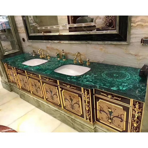 Luxury Desig Green Gemstone Malachite Semi Precious Green Stone Kitchen Countertops Green Jade Agte Vanity Tops