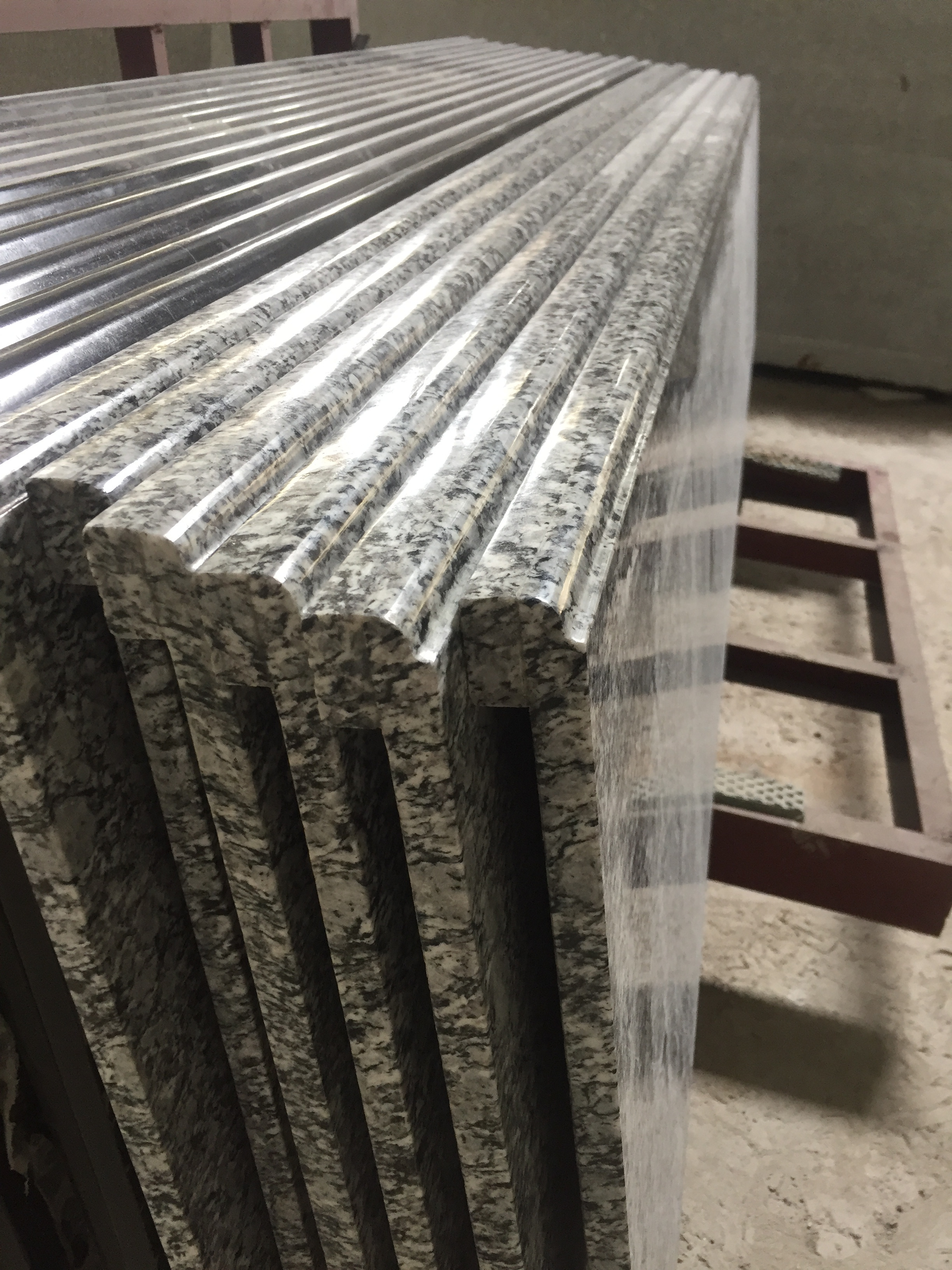 Natural Grey Granite Customer's request Cut To Standard Size Composite Tiles Outside Palisades Fence Balustrade Slab Tiles