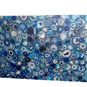 Popular Blue Agate Stone Tile For Flooring And Wall Tile Decoration