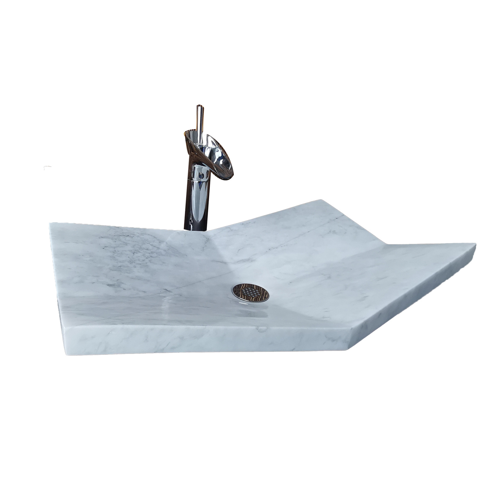 Natural Cararra Marble Whole Cut Book Share Stone White Sink Stone Hotel Bathroom Double Vanity Hand Washing  Basin