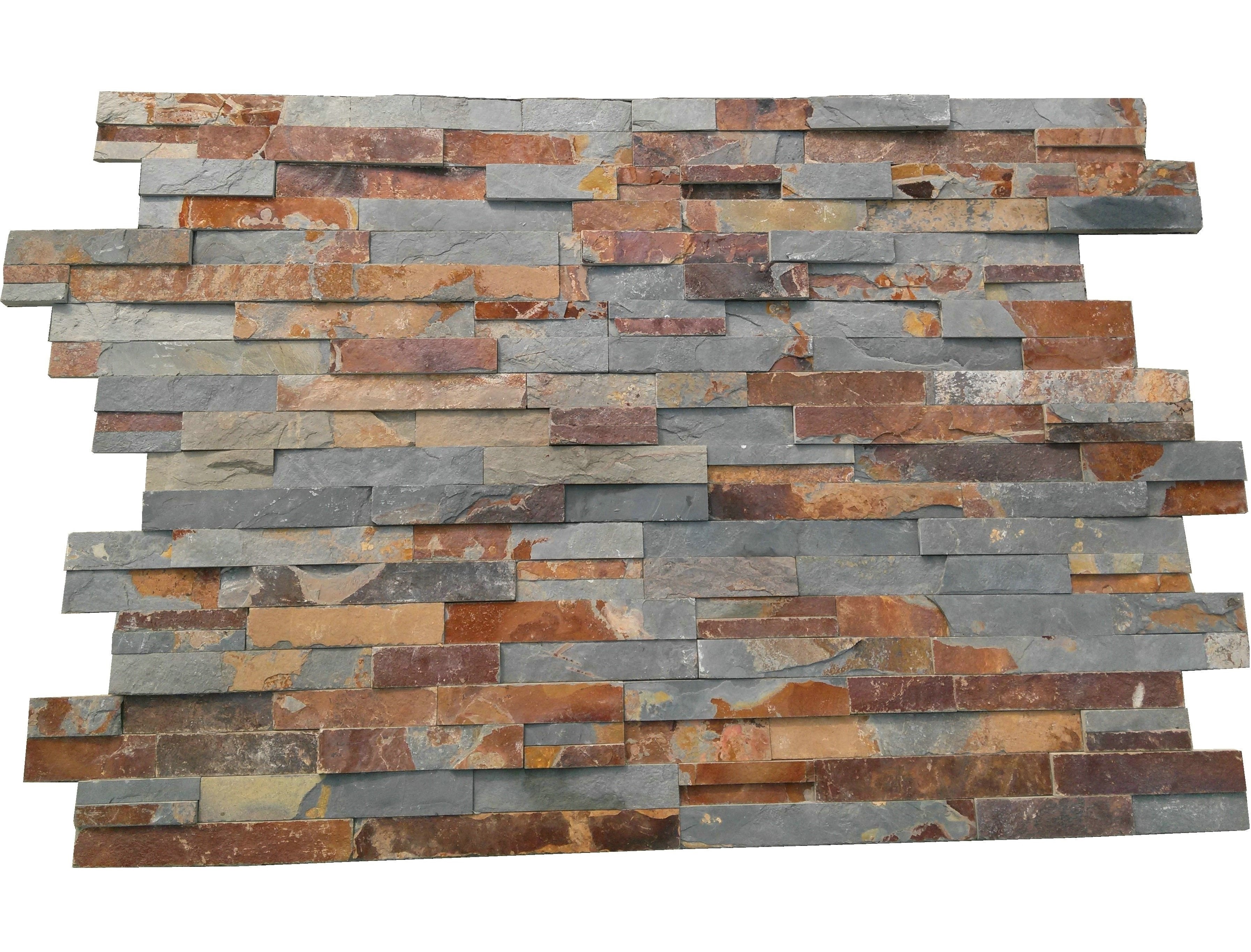 Direct Factory Rusty Color Slate Ledge Stone Wall Cladding