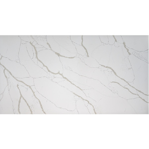 Sun Rising Artificial Calacatta Laza Slab Pattern Quartz Stone Gold Veins