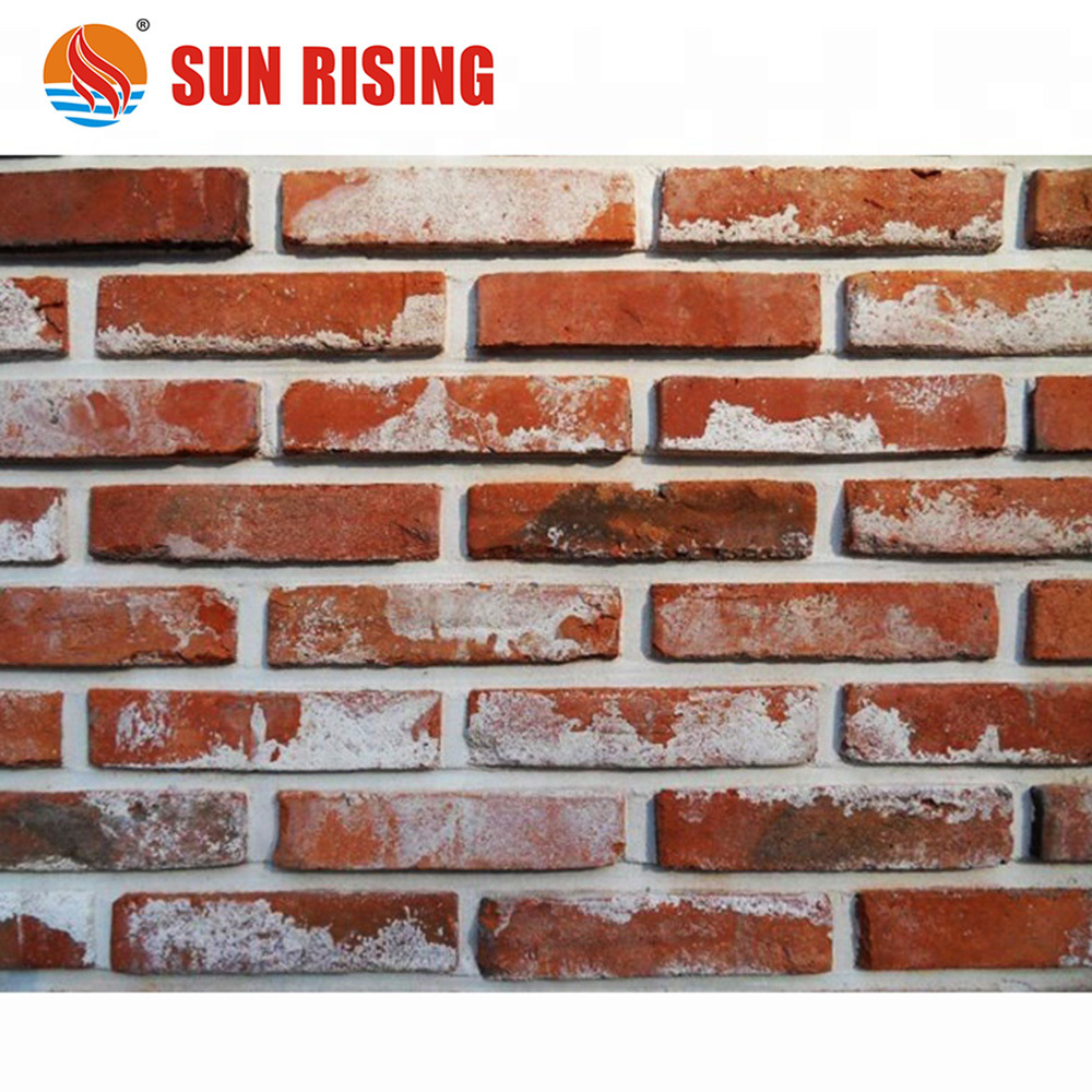 Exterior Wall Decorative Reclaimed Brick Real Old Antique Thin Brick Veneer Tiles