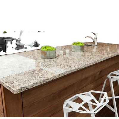 Moden Style Prefab Natural Granite Kitchen Countertop White Granite Kitchen Top