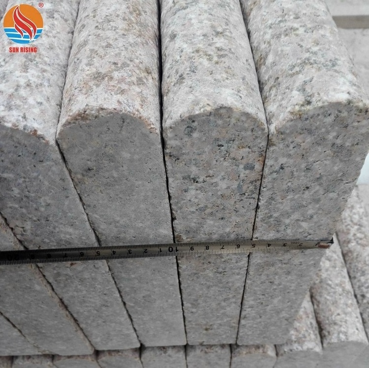 Factory Supply Outdoor Flamed Yellow Granite Bullnose Steps