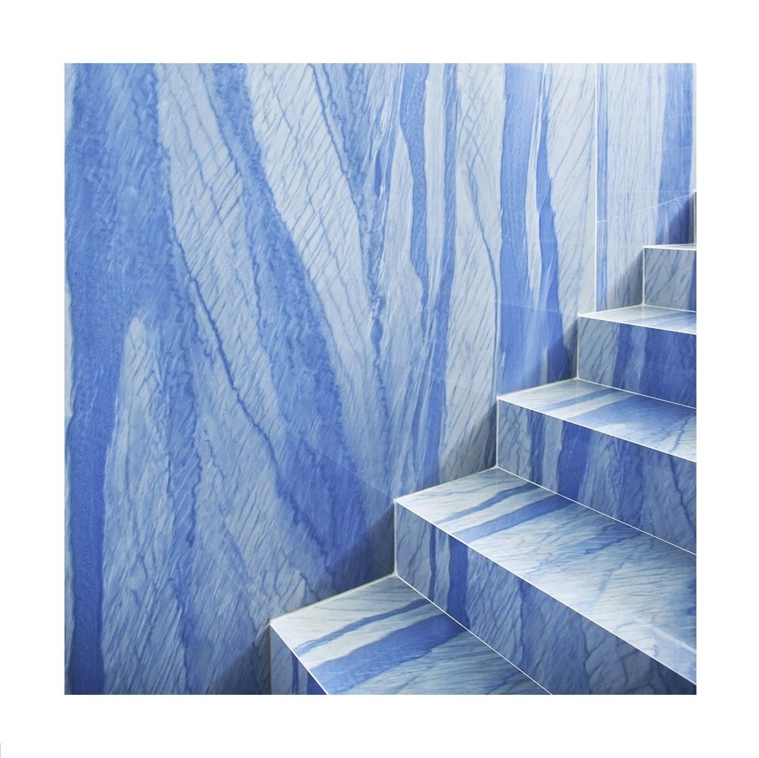 Natural Blue Marble Sheets Wall Cut To Standard Size Tiles With Aluminum Honeycomb Bottom Super-Thin Laminated Panels Moldings