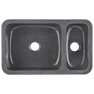 Hot sales Padang Grey Dark Black Stone Kitchen Washing Sink Farmhouse Stone Sinks