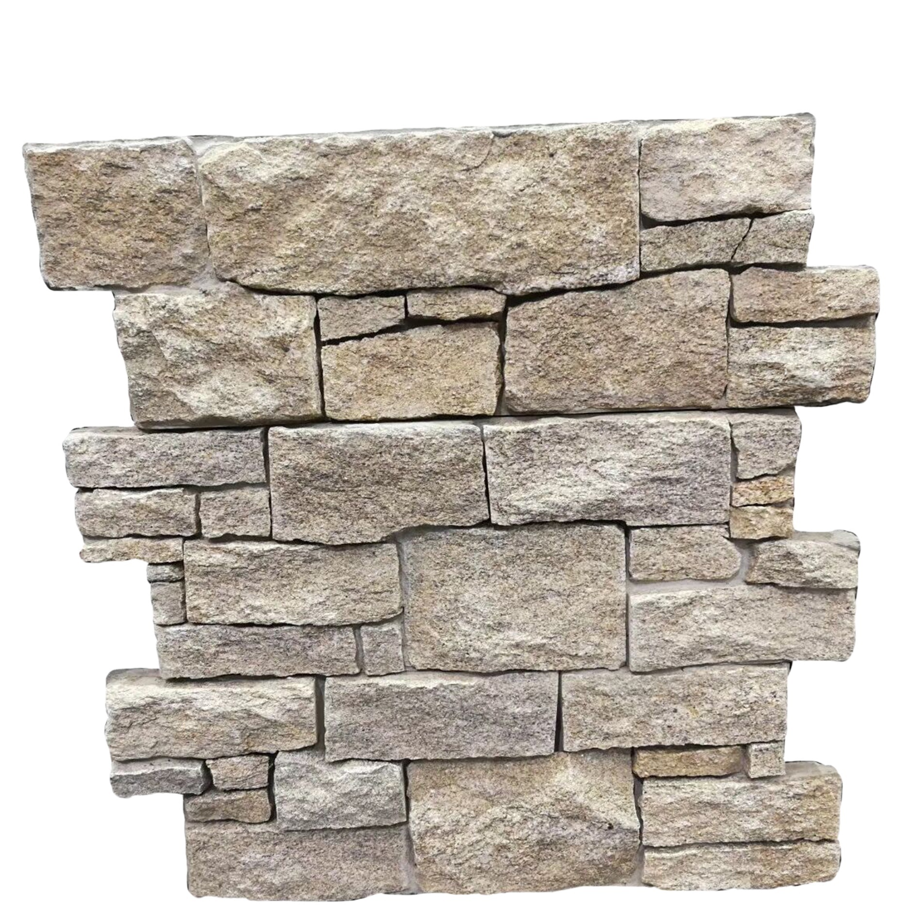 Cement Exterior Wall Stone Panel Yellow Granite Ledge Stone