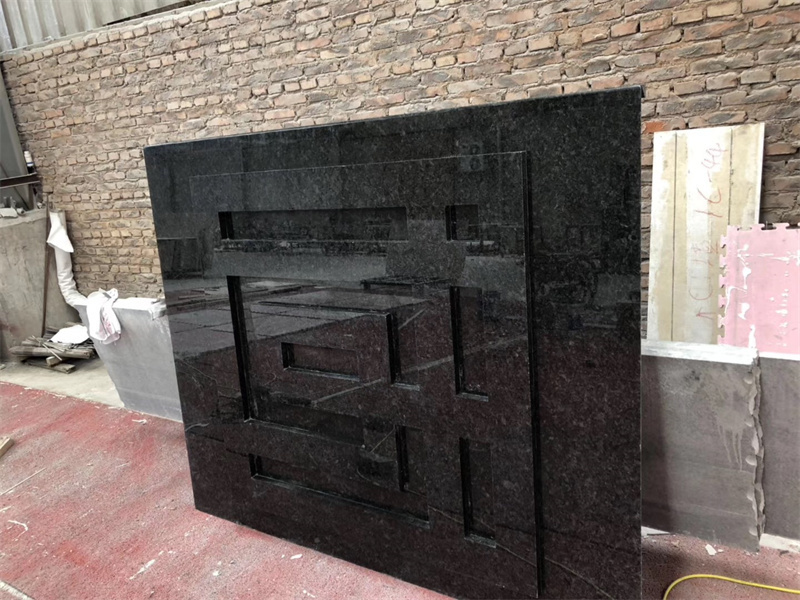 Sun Rising Natural Granite Angela Black Slab Tiles for Kitchen Countertop