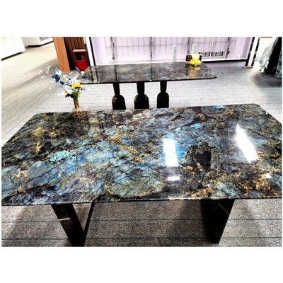 New Arrival Decorative Stone  Blue Emerald Granite Labradorite Blue Granite For Interior Wall Floor Slabs and Tiles