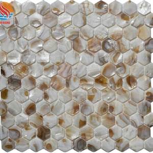 Mother of Pearl Mosaic Seashell Kitchen Back splash Wall Tile Natural Sea Shell Mosaic Tile Swimming Pool Tiles Beige Color