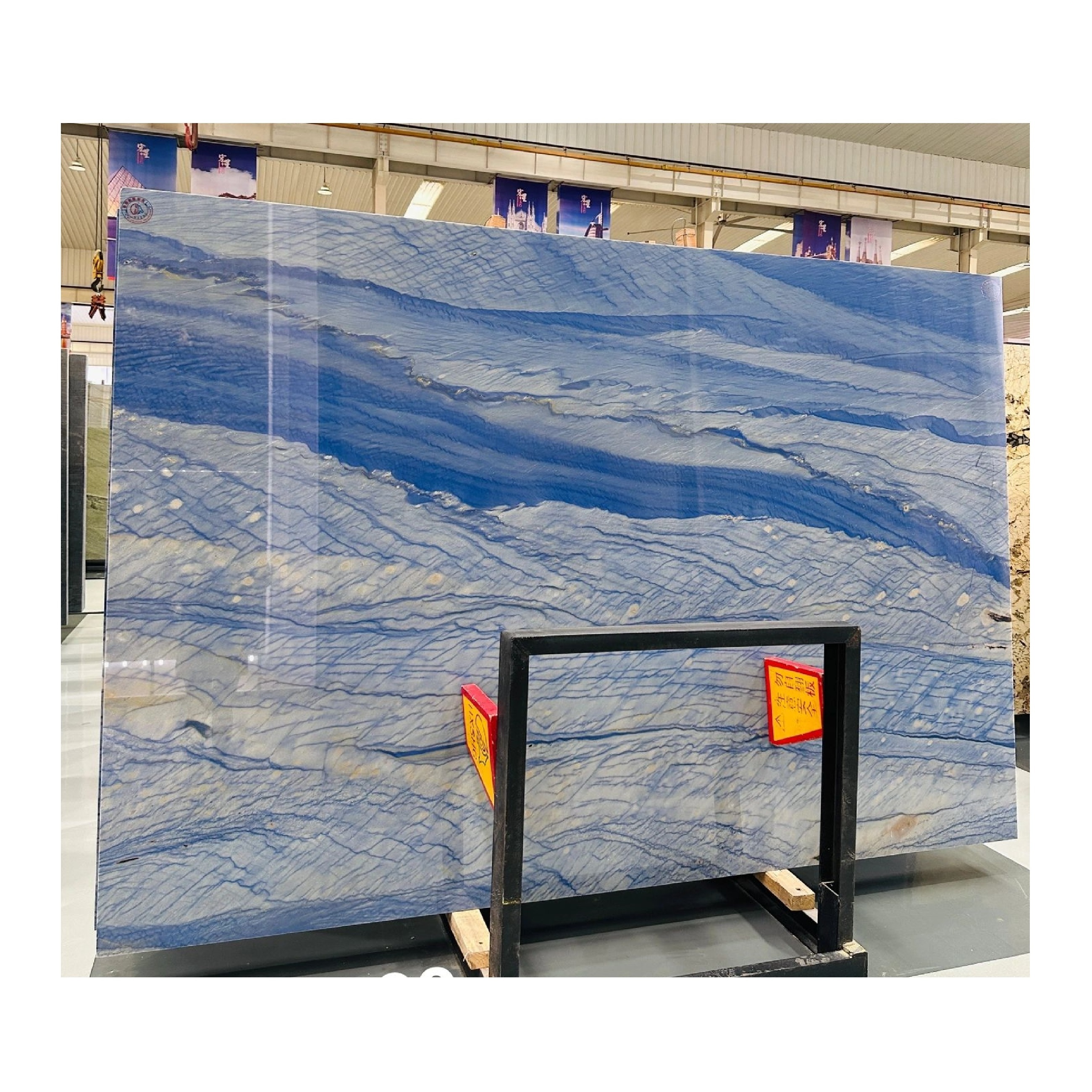 Natural Blue Marble Sheets Wall Cut To Standard Size Tiles With Aluminum Honeycomb Bottom Super-Thin Laminated Panels Moldings