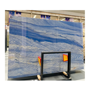 Natural Blue Marble Sheets Wall Cut To Standard Size Tiles With Aluminum Honeycomb Bottom Super-Thin Laminated Panels Moldings