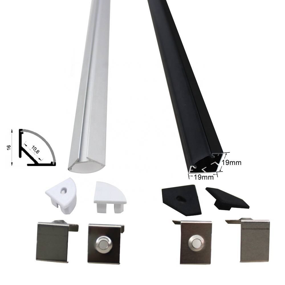 High Quality PC Diffuser Mounted Alloy Frame Perfiles De Aluminio Body Channel Strip Lights LED Aluminum Profile