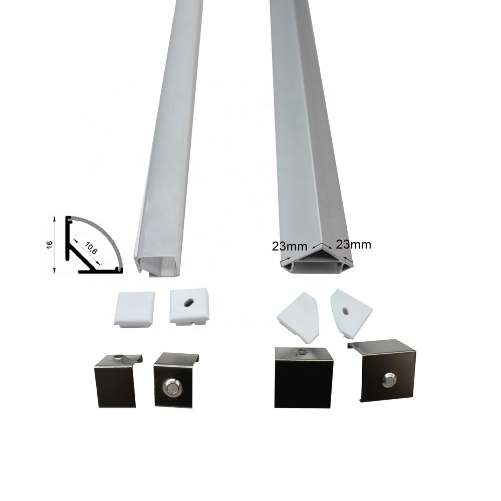 High Quality PC Diffuser Mounted Alloy Frame Perfiles De Aluminio Body Channel Strip Lights LED Aluminum Profile