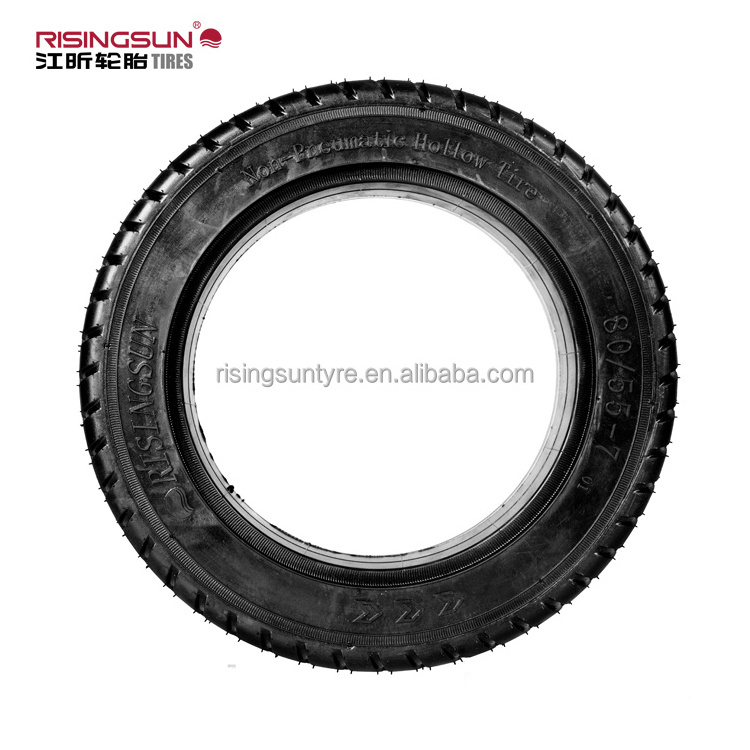 80/55-7  Customizable Chinese tire brand Risingsun free inflatable hollow tire passenger car tires