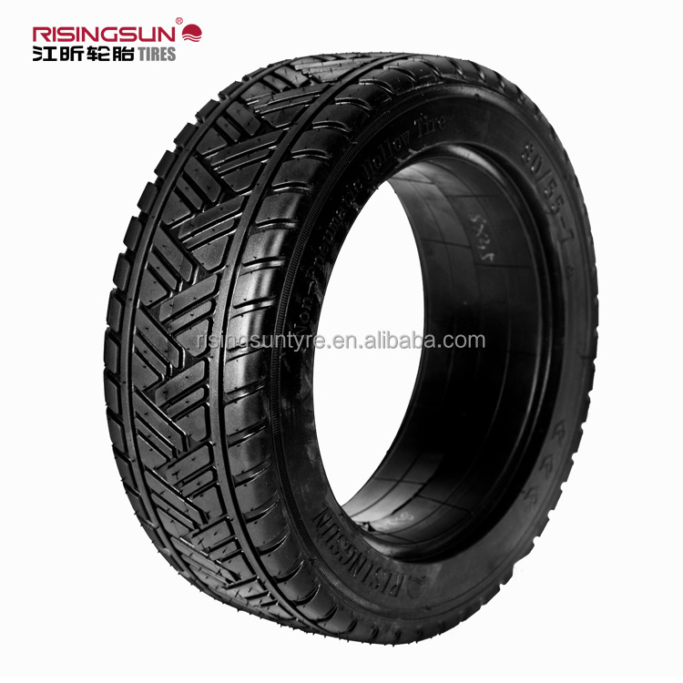 80/55-7  Customizable Chinese tire brand Risingsun free inflatable hollow tire passenger car tires