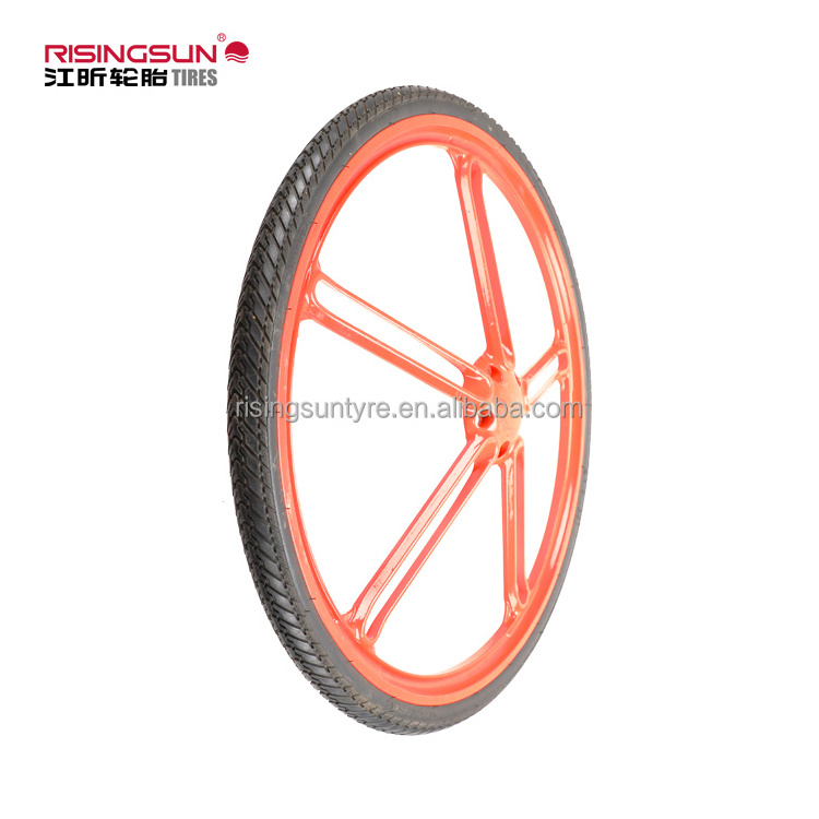 Risingsun 24x1 3/8 M Factory Custom Wholesale motorcycles / bike / balance / car / scooter free inflatable hollow rubber tires