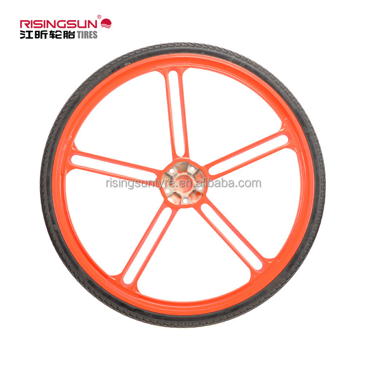 Risingsun 24x1 3/8 M Factory Custom Wholesale motorcycles / bike / balance / car / scooter free inflatable hollow rubber tires