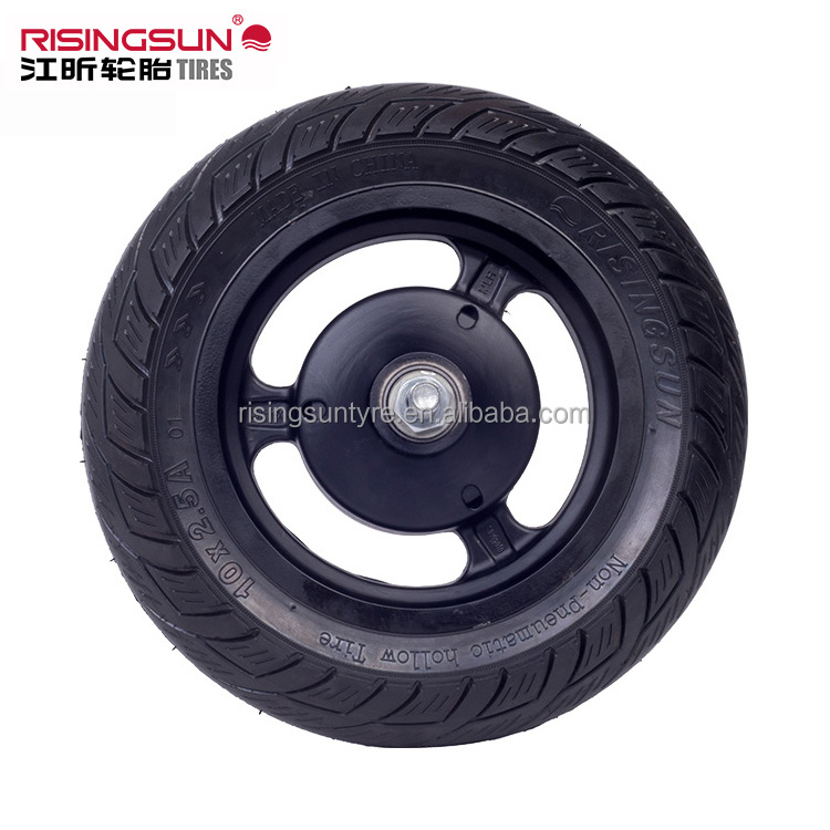 Risingsun 10X2.5A China tire manufacturer produces explosion-proof air-free hollow rubber tires