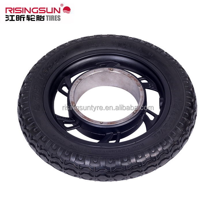 Risingsun12 1/2x2 1/4A Factory custom wholesale bike/scooter/balance car/motorcycle etc free inflatable hollow rubber tire