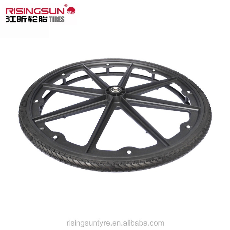 Risingsun Wear-resistant And Non-slip Fat Low Rolling Resistance Tire Solid Rubber Wheelchair Tires