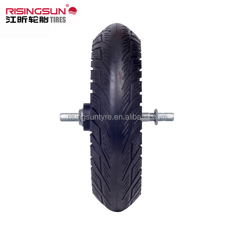 Risingsun 10X2.5A China tire manufacturer produces explosion-proof air-free hollow rubber tires