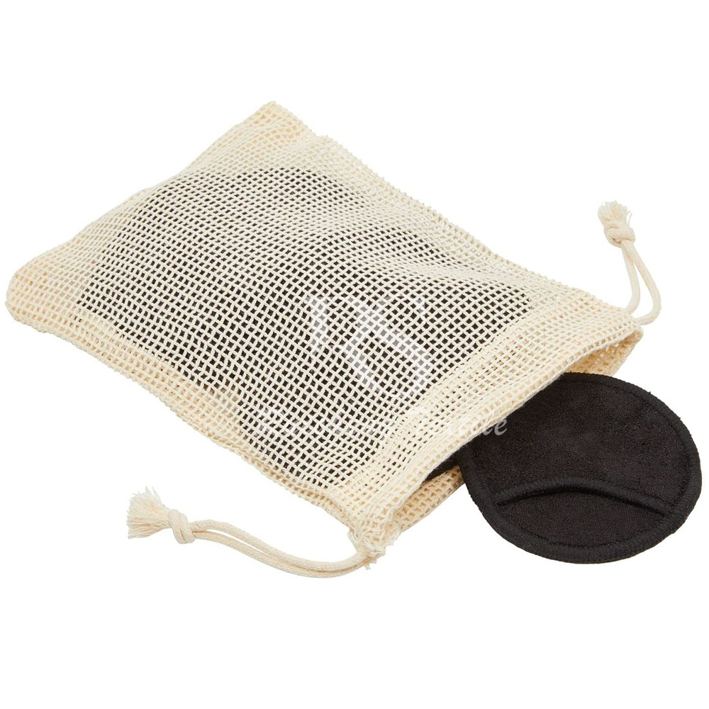 Eco Friendly Non-Toxic  Reusable Bamboo Terry Makeup Remover Pads with Pocket Finger Facial Cleaning Pad