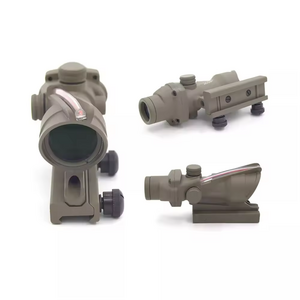 4X32 ACOG Real Fiber Optics Tactical Optical Sight Scope 4X Red Green Illuminated RMR Red Dot