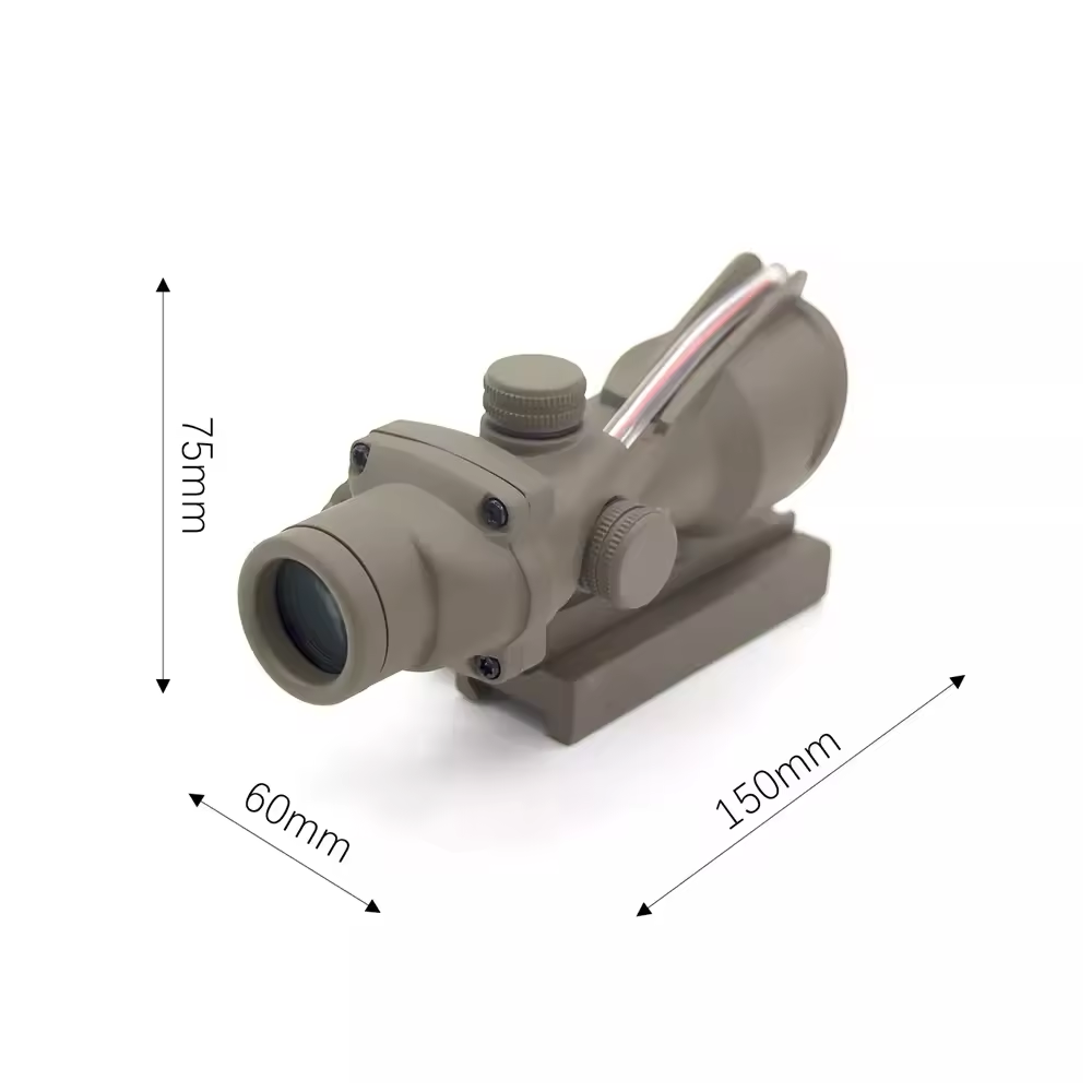 4X32 ACOG Real Fiber Optics Tactical Optical Sight Scope 4X Red Green Illuminated RMR Red Dot