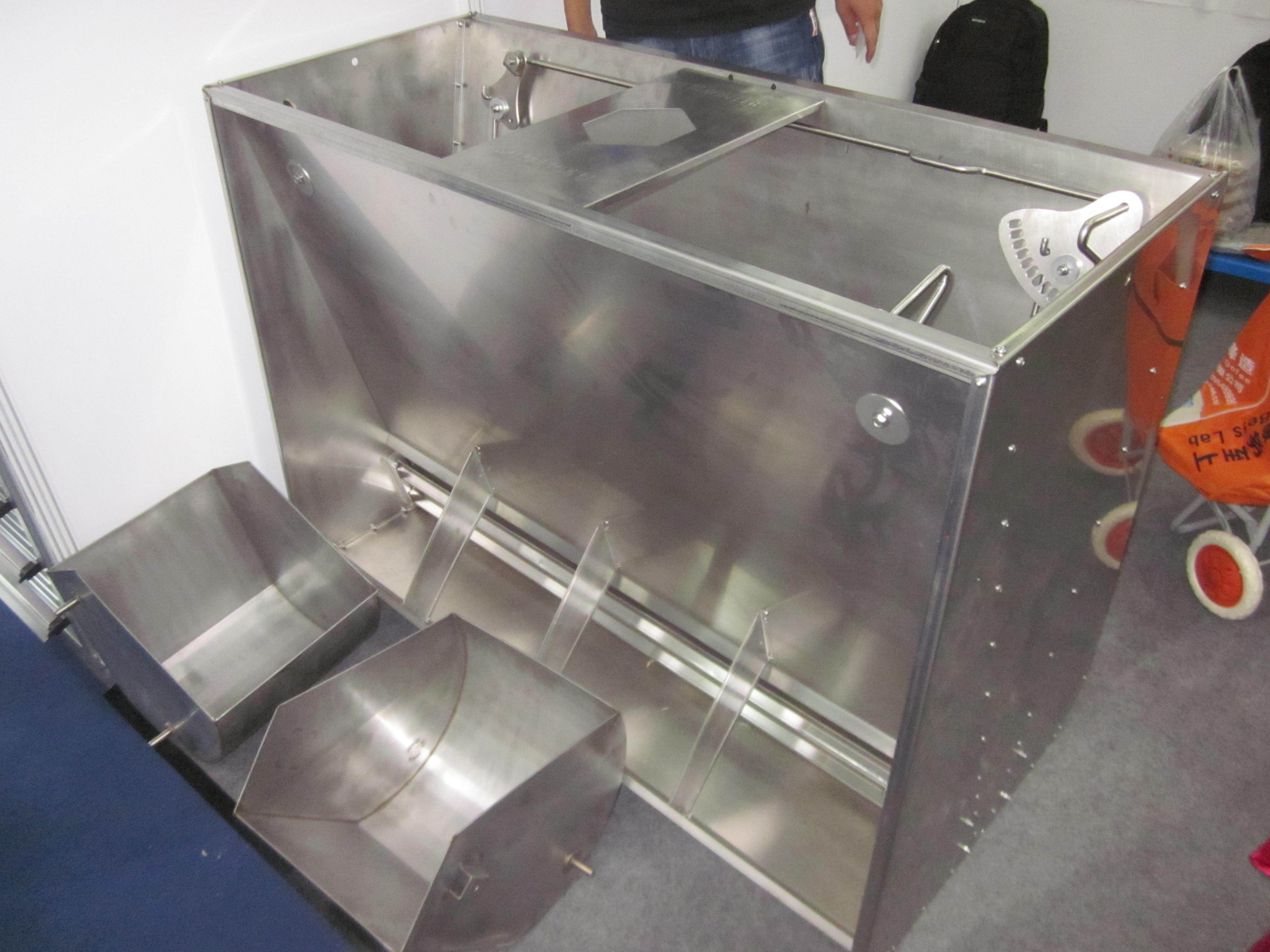 stainless steel double side trough used swine hog feeders