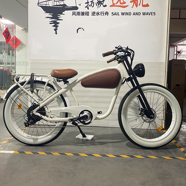 Electric Vintage City Bike 500W 48V 10Ah Cruiser Beach Fat Tire Electric Bike 26 Inch E Bike Retro Fat Electric Bicycle