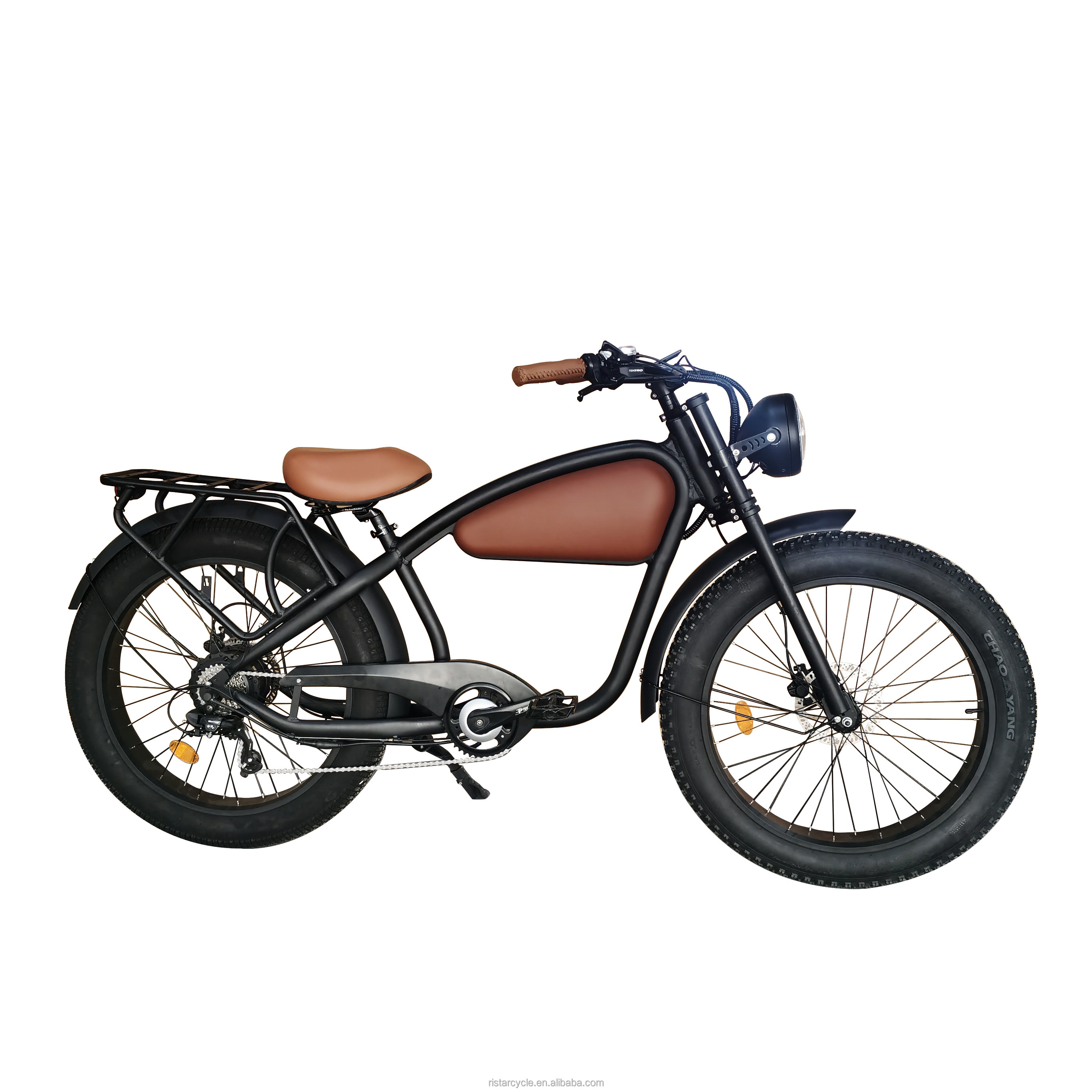 Ristar Customization Cafe Racer Electric Bike Usa Warehouse 20 Inch Ebike 48V 250W Vintage Electric Fat Tire Bike 1000W 1500W