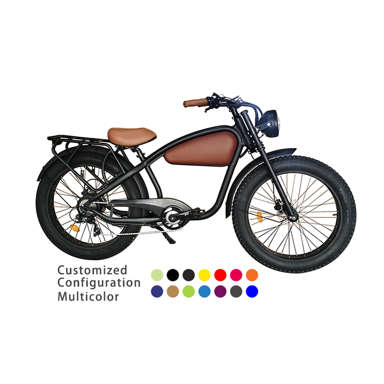 Cafe Racer Ebike 750W Road Vintage Electric Bicycle Fat Tire Electric Bike Kit For Adult Electric Retro Vintage Ebike