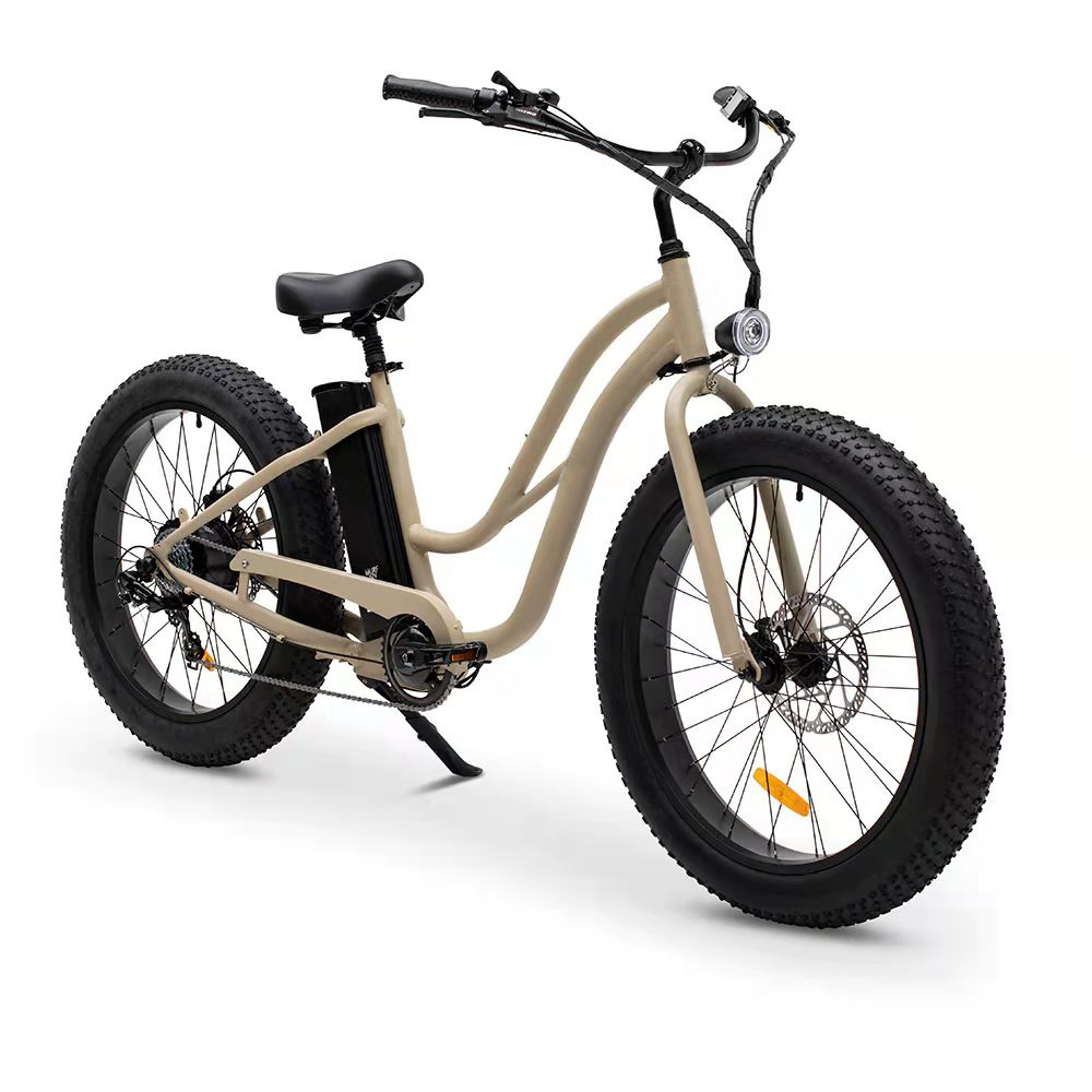 RISTAR featured product 26inch step through lithium power electric lady bike beach cruiser fat tire ebike