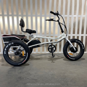 Fat Tire Electric Trike Adults Tricycle Shopping Picnic Outdoor Sports Men Women Cruiser Trike 20" Fat Tire 3 Wheels Bike